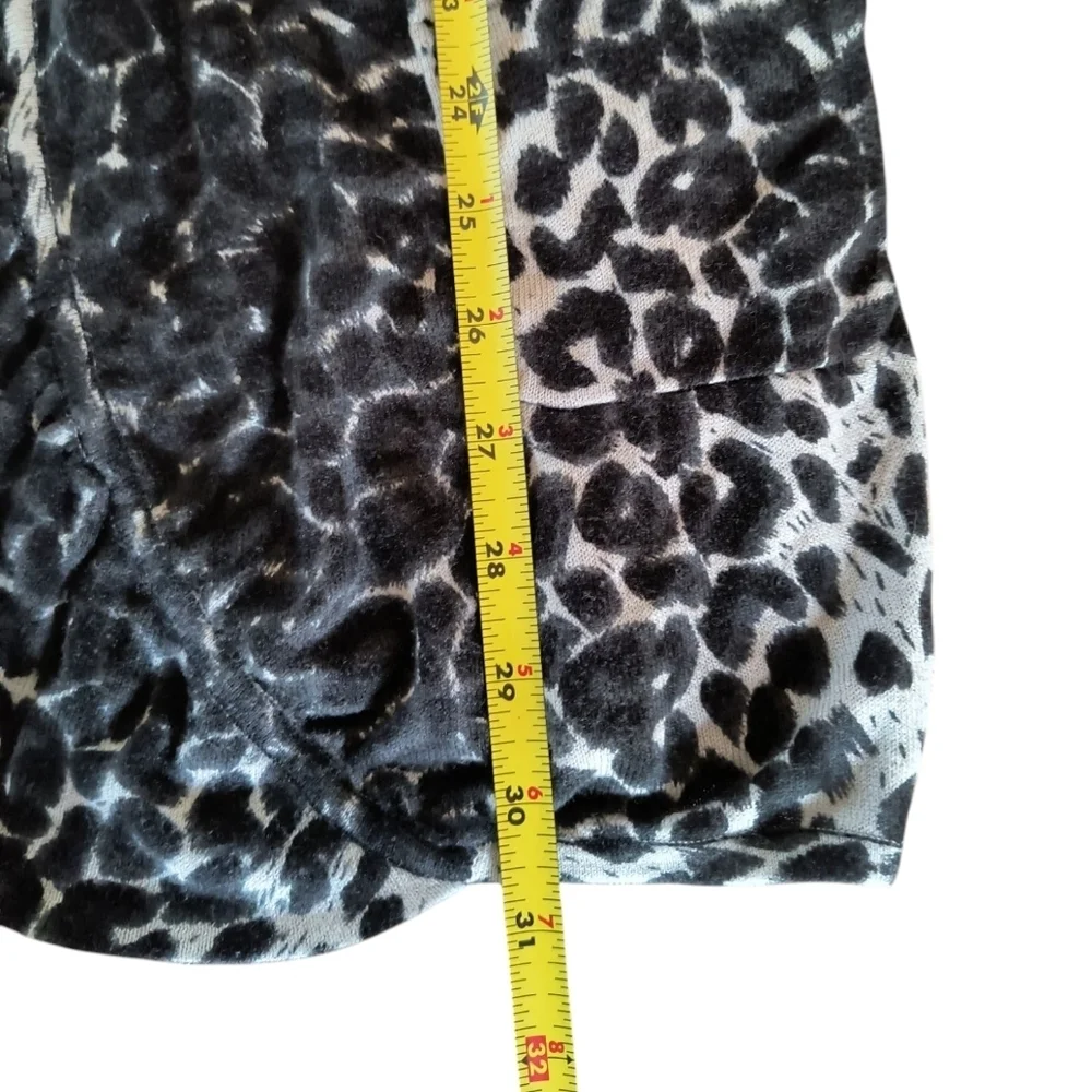 Soft Surroundings Monochrome Animal Print Cardigan Size L